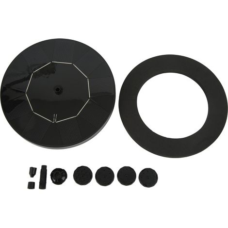 Bassin oiseaux solaire pompe fontaine stable ronde DC4.5V pour jardin extérieur (1/5)