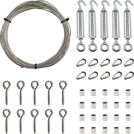 Kit 30 mètres de cable inox diamètre 2-1 pièce