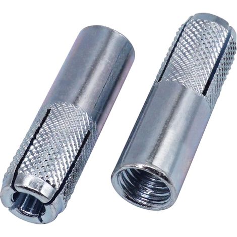 Lot de 20 ancrages moletés M10 x 40 mm, manchon de boulon d'expansion, chevilles murales, ancrage en béton (1/5)