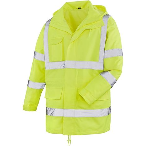teXXor® 4101 teXXor® Warnschutz-Regenjacke BARRIE Gr. XL leuchtgelb Wasserdichte