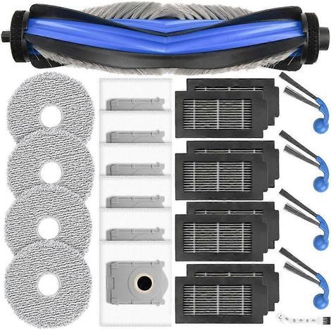 Accessoires pour aspirateur robot Ecovacs Deebot T30c Omni Gen2 / T30C Omni : brosse principale, lingettes, sacs à poussière et filtres