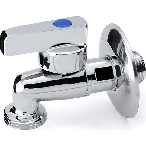 Grifo de bola cromado para conexión lavadora 1/2" x 3/4" Gas APM 2470.01520  Cromo (1/2)