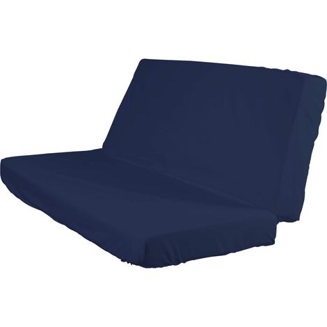 Drap housse bleu marine pour matelas clic-clac bonnet 20 cm 140x190