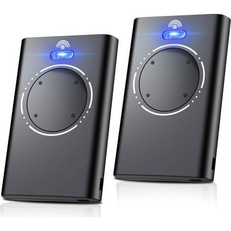 Lot de 2 telecomandi per cancello, porta del garage, 868 MHz, compatibile con XT2 868 SLH LR, XT4 868 SLH LR, 4 canali, nero (1/4)