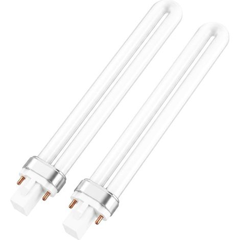 2PCS Lampe Fluorescente Compacte G23 2 Broches 9W, Blanc Chaud 2700K Ampoule CFL Écoénergétique 900LM Tube en Forme de U Installation Facile Pour Salon Bureau Cuisine et Éclairage Intérieur (1/5)