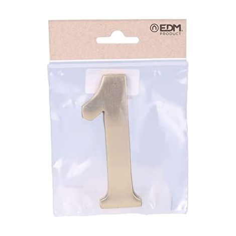 Numéro De Maison 1 En Laiton Puli 10cm Fixation Invisible