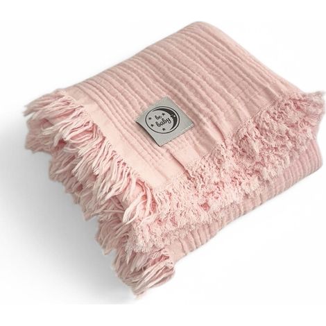 Babydecke 100x120 Musselin Be Baby Pink Soft (1/4)