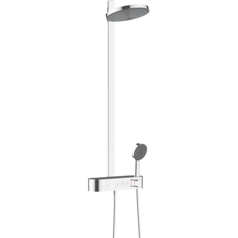 Hansgrohe – Set de douche hydromassante 260 avec thermostat ShowerTablet Select 400 – 2 jets PowderRain et IntenseRain – Chrome – 24240000