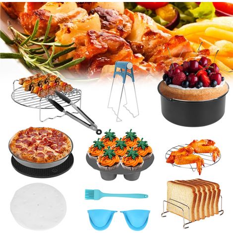 SWANEW Accessori per friggitrice ad aria (12 set) -8 pollici. accessori per friggitrice ad aria. adatti per friggitrici ad aria da 4 a 8 QT tutte le marche (1/5)