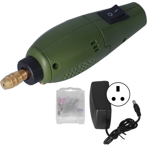 Kit outil rotatif électrique de gravure, polissage et ponçage manuel, 12000 tr/min, prise UK 100-240V AC. (1/5)