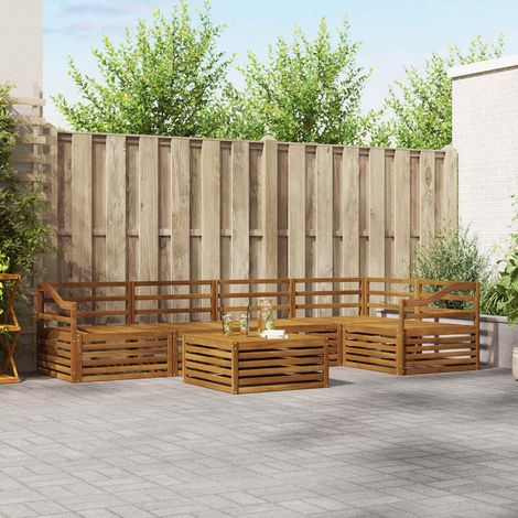 vidaXL Outdoor Sofa Set 6 pcs Natural (1/5)