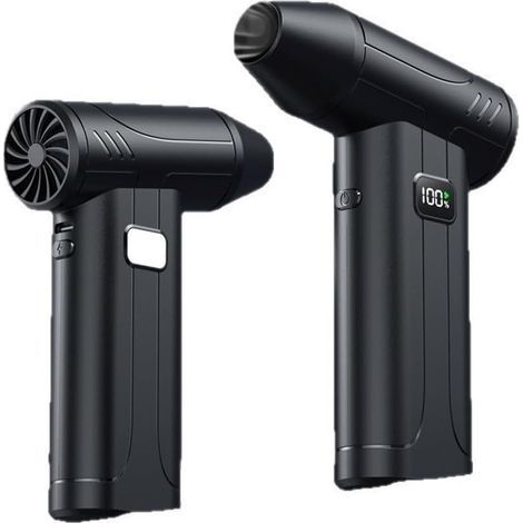 Ventilateur Turbo Portable -100 000 Tr/Min ,6 Vitesses Écran Digital LED – Appareil Voyage ,Urgence – Noir (1/4)
