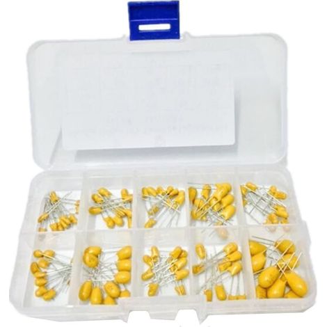 10 Valeurs 16V 1uF  100uF Condensateur de tantale Kit Assorti avec boîte en Plastique - 100PCS (1/5)