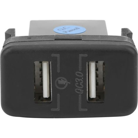 Doppelte USB-Schnellladebuchse für den Zigarettenanzünder, passend für Toyota, für Handys, MP3-Player und Digitalkameras (Blau) (1/5)
