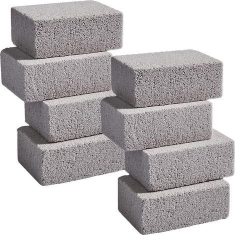 8 Pietre per la pulizia griglia barbecue - Misura 10x7x4 cm - Pulitore griglie che non assorbe odori per rimuovere avanzi di cibo (1/5)