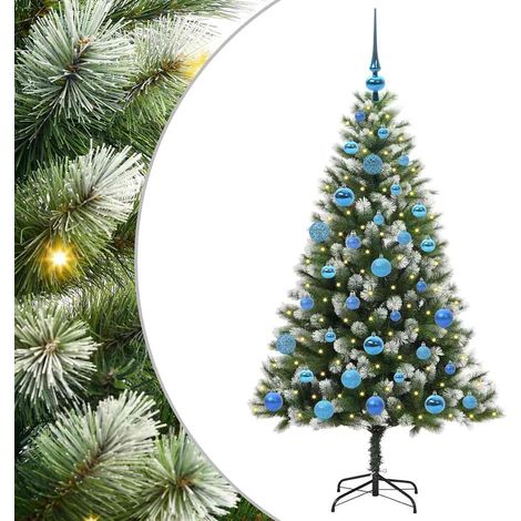 Sapin de Noël  Arbre de Noël artificiel à charnière avec neige en flocons (1/5)