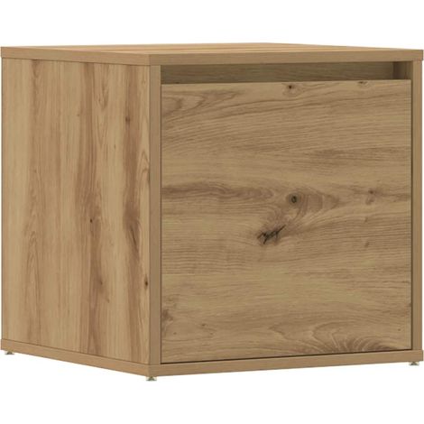 Cajón taburete madera ingeniería roble artesanal 40,5x40x40 cm vidaXL