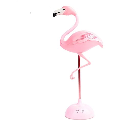 Lampe de table flamant rose USB, lampe de chevet, veilleuse pour maternelle, variateur tactile, chambre d'étudiant, dortoir, lecture, cadeau d'anniversaire (flamant rose) (1/5)