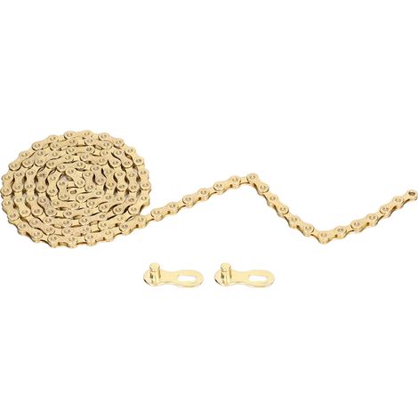 Hochleistungsfähige, rostbeständige, galvanisch vergoldete 11-Gang-Mountainbike-Kette mit Schnellspannsystem (1/5)