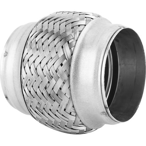 Tuyau ondulé inox 3x4in pour échappement, tressé, à souder, universel, installation facile (1/5)