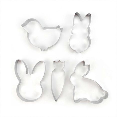 5 Osterkeksformen: Hase, Karotte und Küken (1/5)