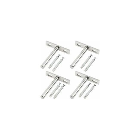 Staffe per mensole galleggianti in metallo da 79 mm, staffe per mensole galleggianti utilizzate per supporto in legno nascosto montato a parete, 4 pezzi