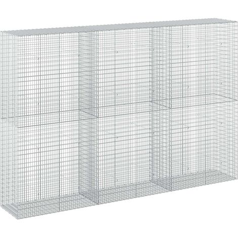 Gabion avec fil de 3,5 mm et maille de 5x2,5 cm 300x50x200 cm vidaXL (1/5)