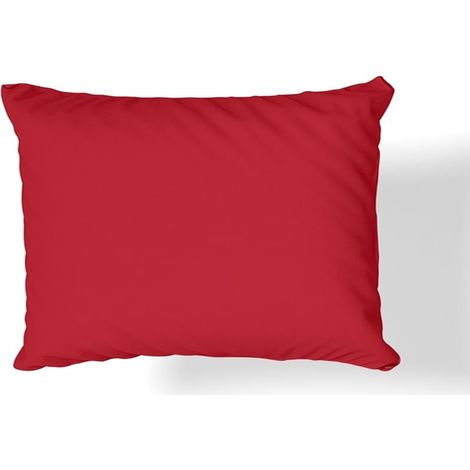 Taie d'oreiller en jersey rouge 50x60