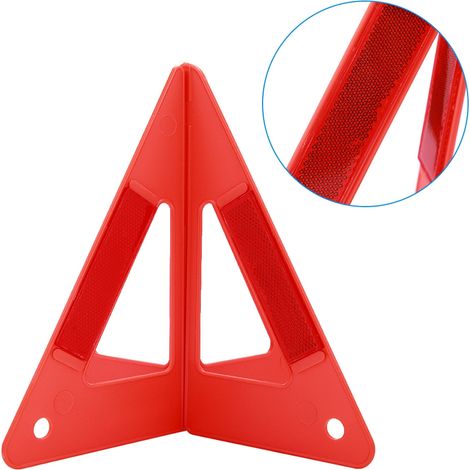 Triangle de signalisation voiture rétroréfléchissant sécurité routière urgence panneau stop véhicule (1/3)