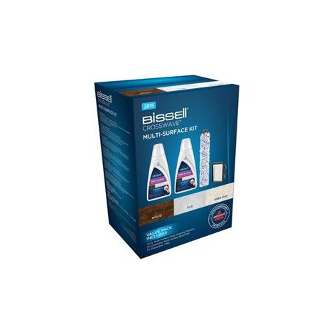 Bissell – Kit de nettoyage CrossWave 2 bidons 1L détergent multi-surface – Brosse multi-surface – Compatible modèles C3 Select, C6 Pro, C6 Select (1/3)