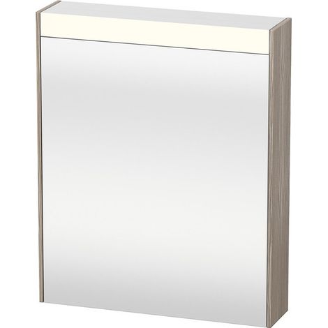 Duravit BRIOSO specchiera con illuminazione 700x620x148mm apertura sinistra pino argento