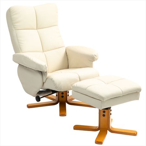 Fauteuil crème en PU 86 x 80 x 99 cm (1/5)