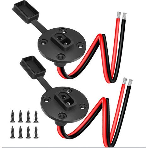 SAE-Solaranschlüsse, 12 AWG, wetterfestes SAE-Kabel, Schnelltrenn-Solarpanel-Montage für Motorrad/Solargenerator ... (2 Stück)