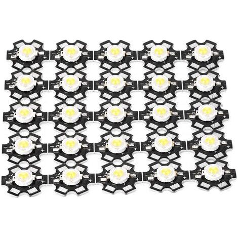 Source de lumière LED à puce intégrée, haute luminosité, ampoule de projecteur à perles, chaude 3000-3200K, 25 pièces (1/5)