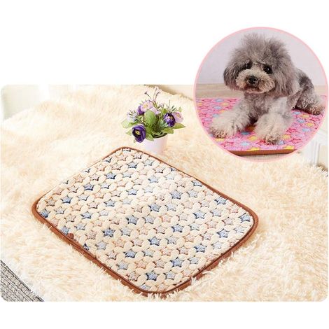 Tapis pour animaux, tapis pour niche et tapis rafraîchissant pour chiot, coussin double chaud et frais pour cage de chien en été (1/5)