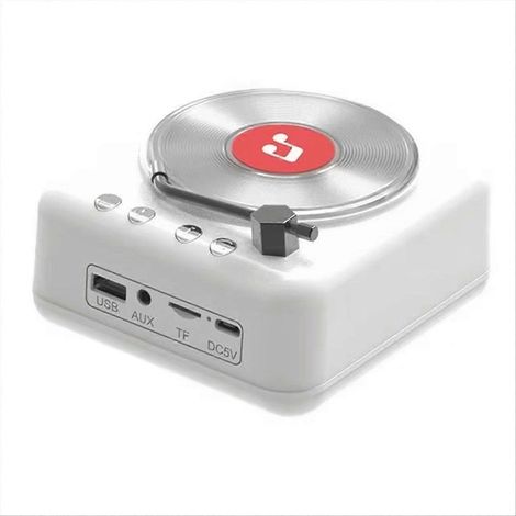 Retro Disque Vinyle Enceinte Bluetooth Vintage Surround Son Musique Boîte sans Fil Handsfree Call Lecteur MP3 CD Lecteur (1/5)