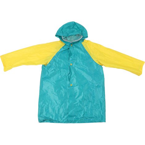 Enfant imperméable poncho réutilisable veste pluie anti-vent avec visière transparente pour écolier (1/5)