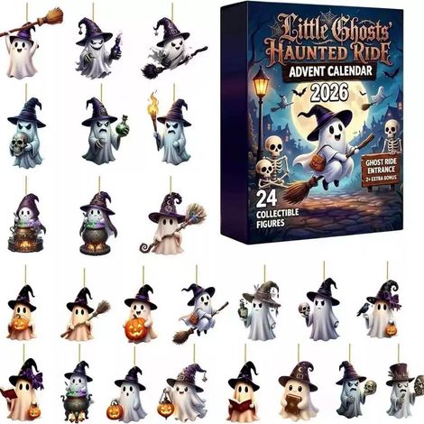 Ghost Acrylic Pendant Halloween Countdown Calendar - Type B -