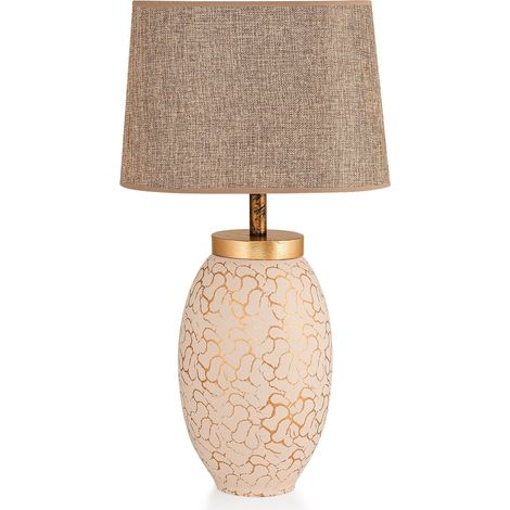 Lámpara de mesa, lámpara de noche, lámpara de salón. Lamp Cream Gold (1/5)