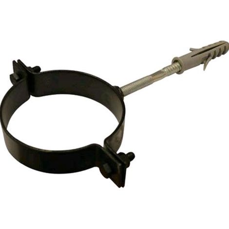 COLLARE da 10 cm per TUBO STUFA PELLET colore NERO in acciaio verniciato