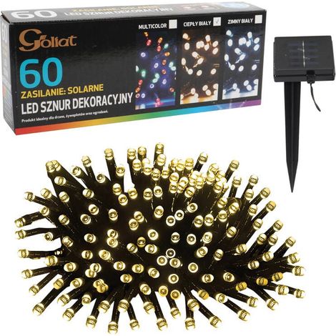 Solar-Weihnachtsbeleuchtung mit 60 LEDs, warmweiß (1/5)