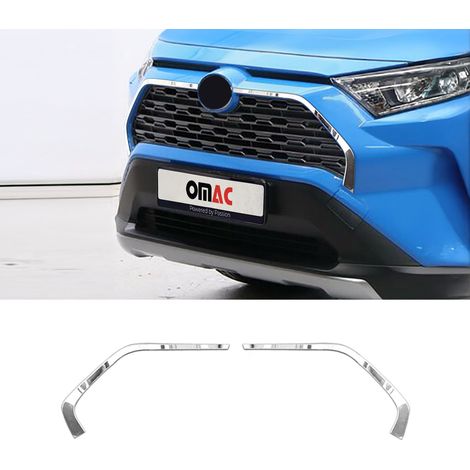 Moulure de Grille de Calandre Compatible avec Toyota RAV4 2019-2025, Garniture Baguette de Calandre en Acier Inoxydable Argent (1/5)