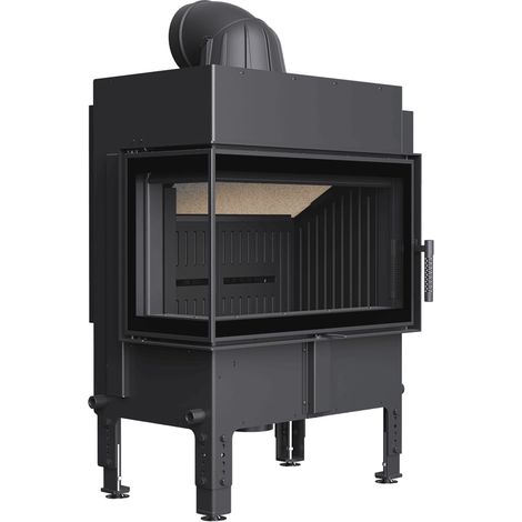 Speicherkamin KRATKI NORRA links 9,9 kW 200 schwarze Auskleidung (1/5)