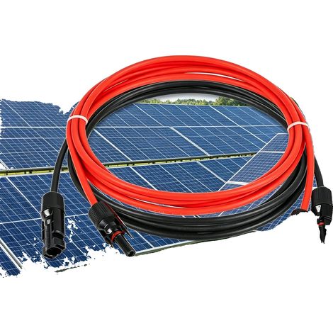 Cable de extensión solar, material duradero, fácil instalación, 5 m (1/2)