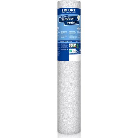 Erfurt Vliesfaser Tapete Protect 208 weiß 10,05 x 53 cm überstreichbar (1/3)