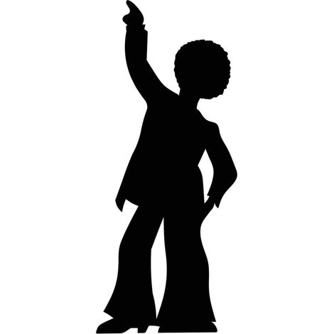 Figurine en carton ombre de danseur de Disco style saturday night fever - 190 cm (1/4)