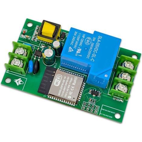 Convient aux modules relais monocanal 30A ESP32, alimentation 220V CA, prend en charge le Wi-Fi, le Bluetooth et les cartes de développement. (1/3)