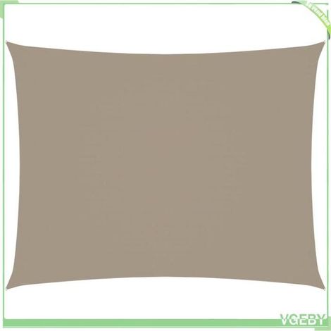 Voile de parasol - FAFEICY - 2,5x3,5 m - Rectangulaire - Tissu Oxford PU - Anti-UV taupe (1/5)