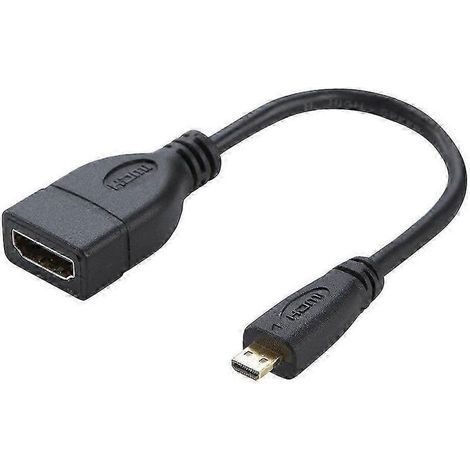 Câble adaptateur micro HDMI mâle vers HDMI femelle de 17 cm (1/5)