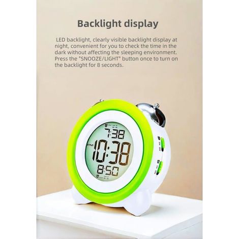 Réveil - Double Alarme - Rétroéclairage LED - Maison Bureau - 1 Pièce (1/5)